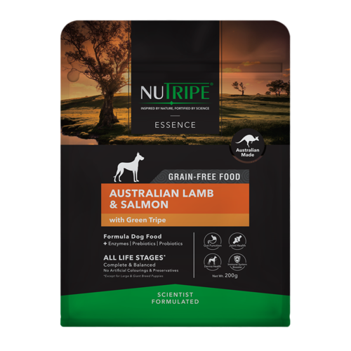 NUTRIPE Dog Essence Australian Lamb N Salmon with Green Tripe   3 SIZES