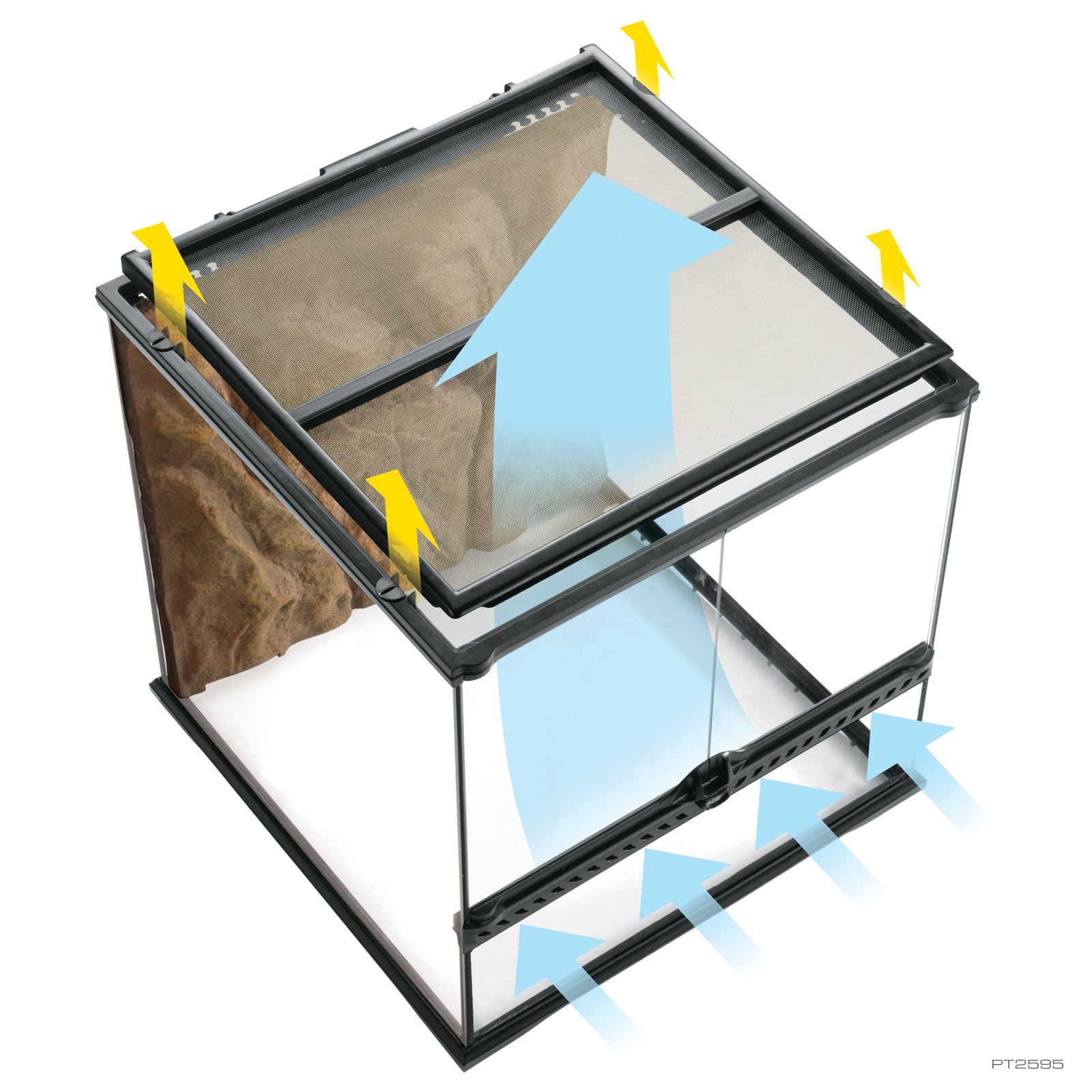 EXO TERRA TERRARIUM MINI X-TALL PT2595 DIMENSIONS (DXWXH) 30 X 30 X 60 cm 12 X 12 X 24 
