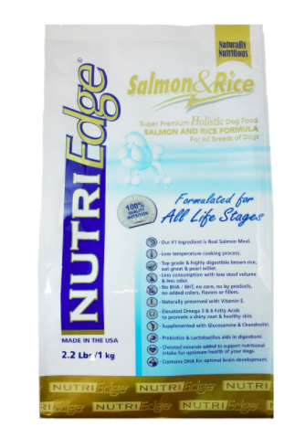 Nutri Edge Holistic Dog Food Salmon and Rice
