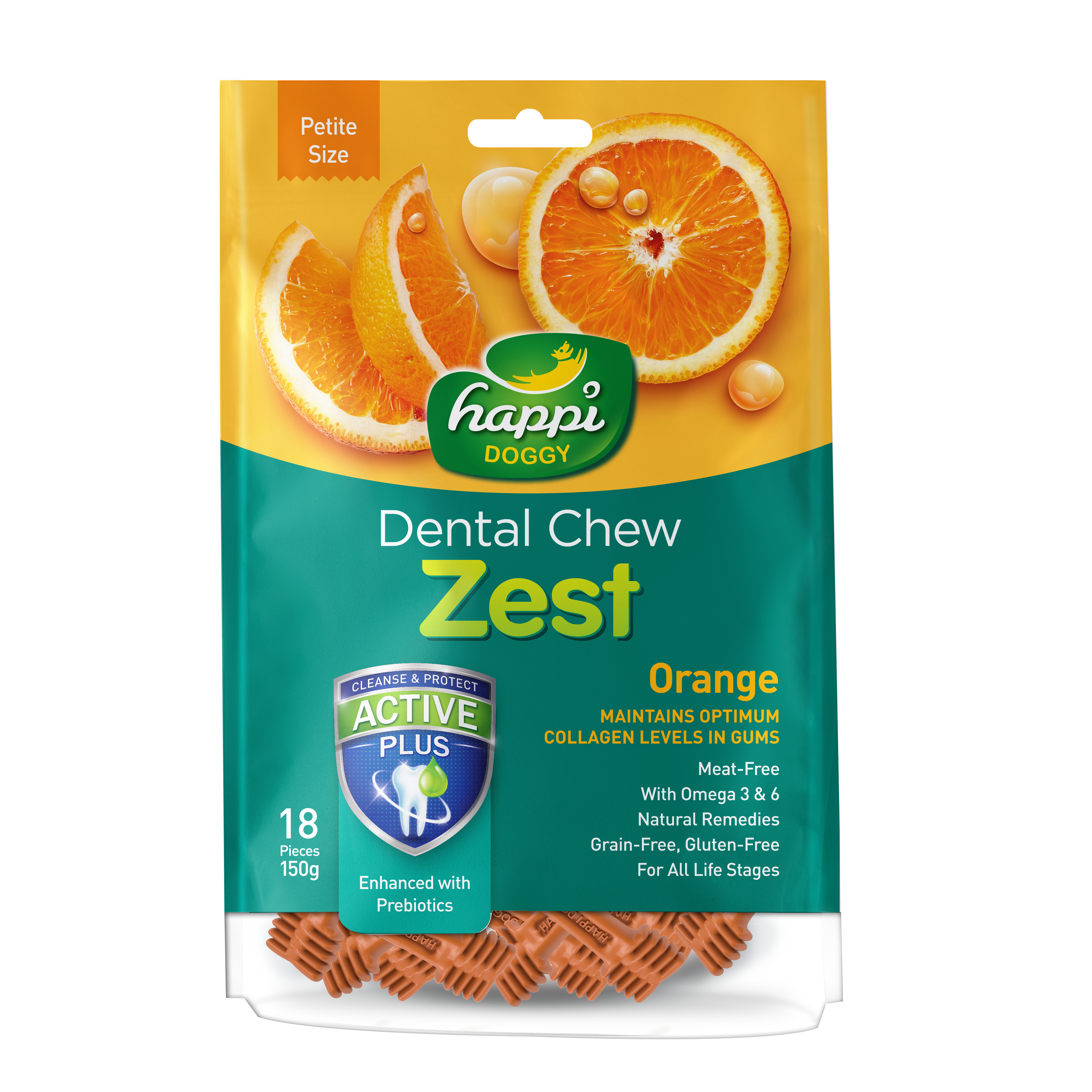HAPPI DOGGY DENTAL CHEW ZEST  