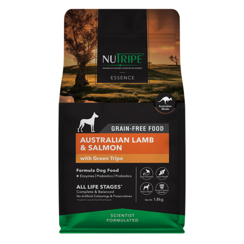 NUTRIPE Dog Essence Australian Lamb N Salmon with Green Tripe   3 SIZES