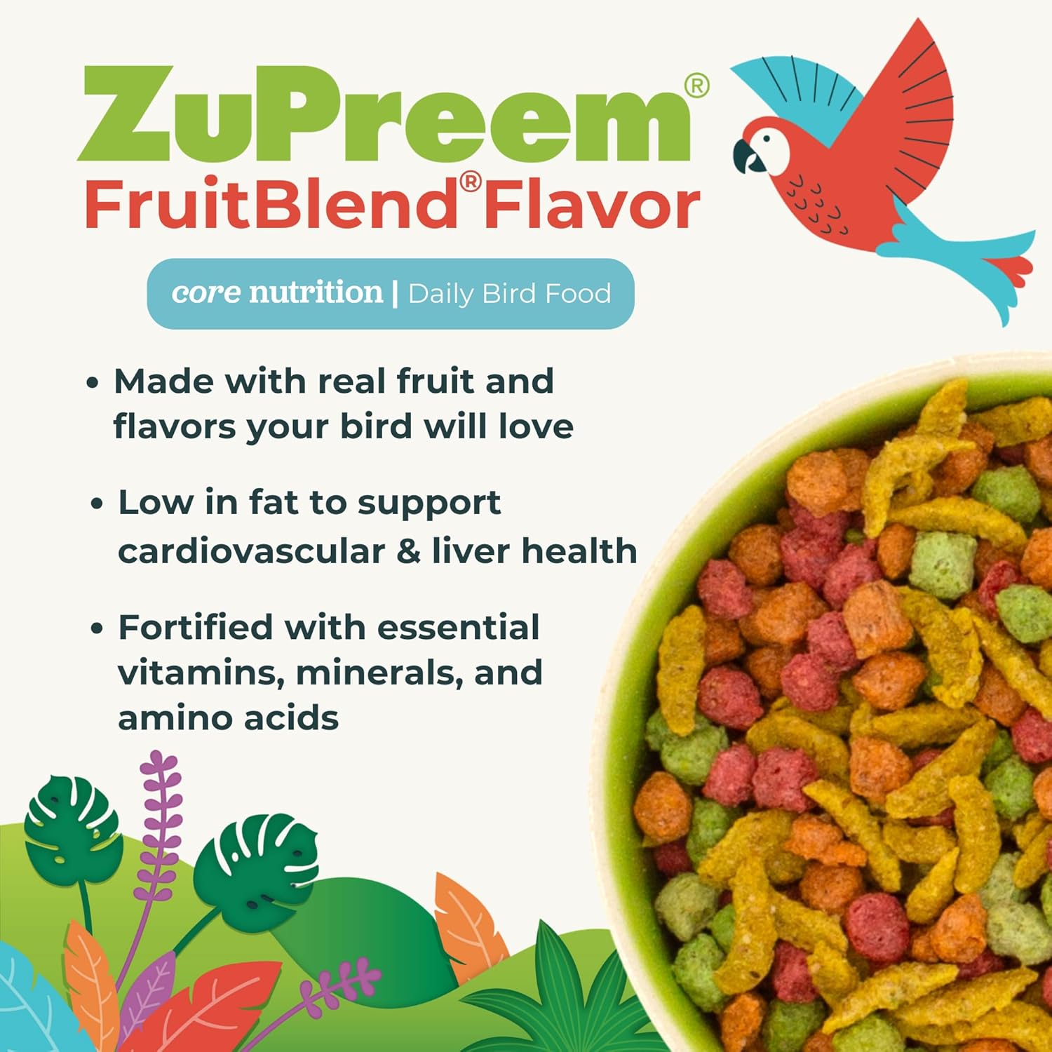 ZuPreem FruitBlend® Flavor with Natural Flavors Medium Birds 907g Medium Birds 2LBS