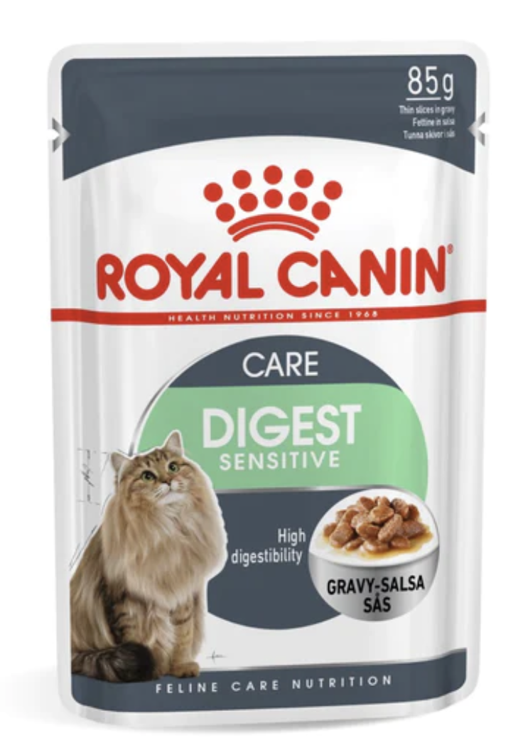 Royal Canin Feline Care Nutrition Digest Sensitive Care Adult Pouch Cat Food 85g x12