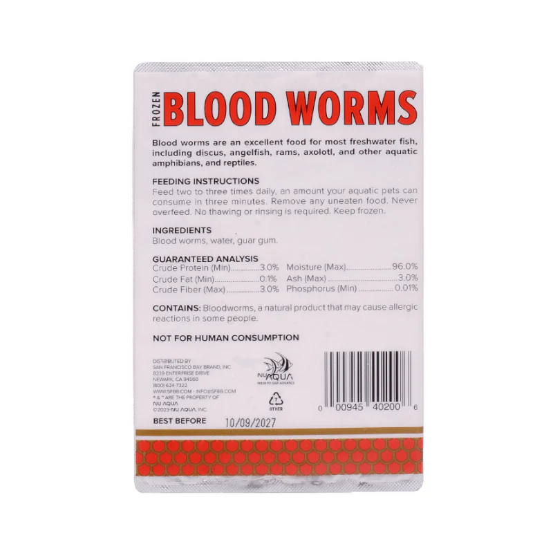 NU AQUA - BLOODWORMS (FROZEN) cube 100g