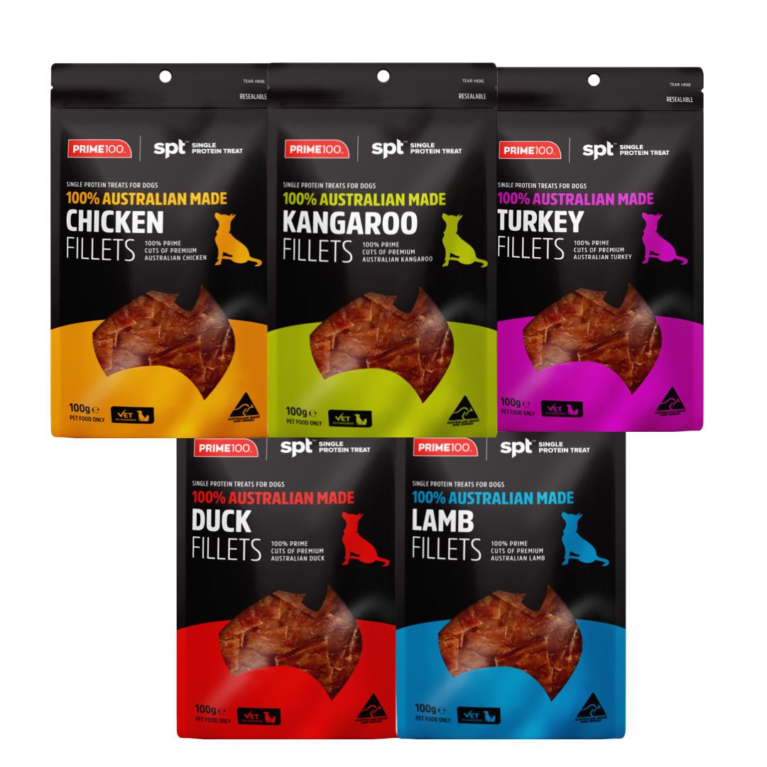 Prime100 Dog Single Protein Treat - Turkey Fillets 100g