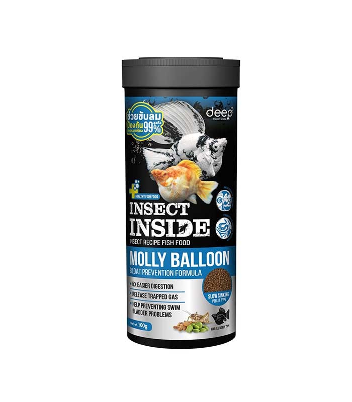 DEEP Molly Balloon Bloat Prevention (Slow Sinking Pellet) 100g (PCN53007)