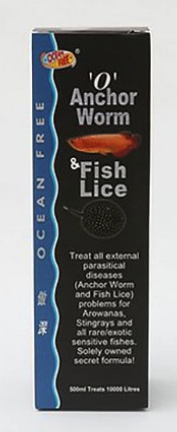 OCEAN FREE 'O' Anchor Worm & Fish Lice 500ml Treats 10000ml