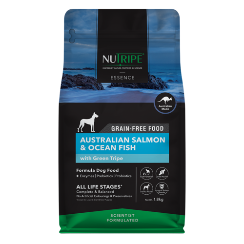 NUTRIPE Dog Essence Australian Salmon-Ocean-Fish-with-Green-Tripe Food        3 Sizes