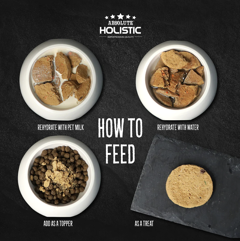Absolute Holistic Dog Freeze Dried Raw Patties Venison 14oz