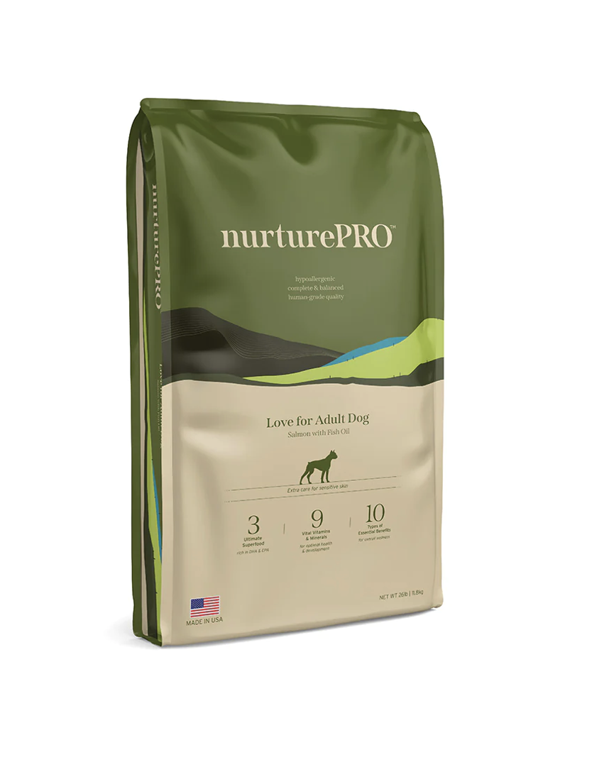Nurture Pro Dog Love Salmon with Fish Oil Adult 4lb / 12.5lb / 26lb