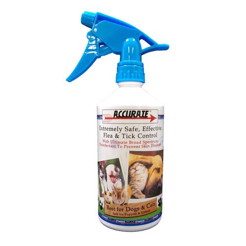 ACCURATE  Tick n Flea Spray for Dogs, Cats n Small Animals 500ml