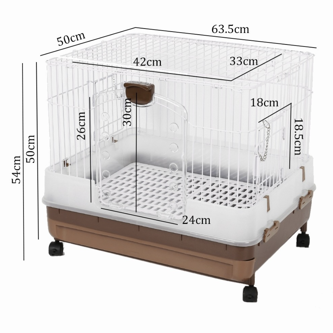 Marukan Easy Clean Brown Cage for Rabbit H50B (MR994)