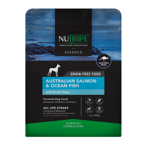 NUTRIPE Dog Essence Australian Salmon-Ocean-Fish-with-Green-Tripe Food        3 Sizes