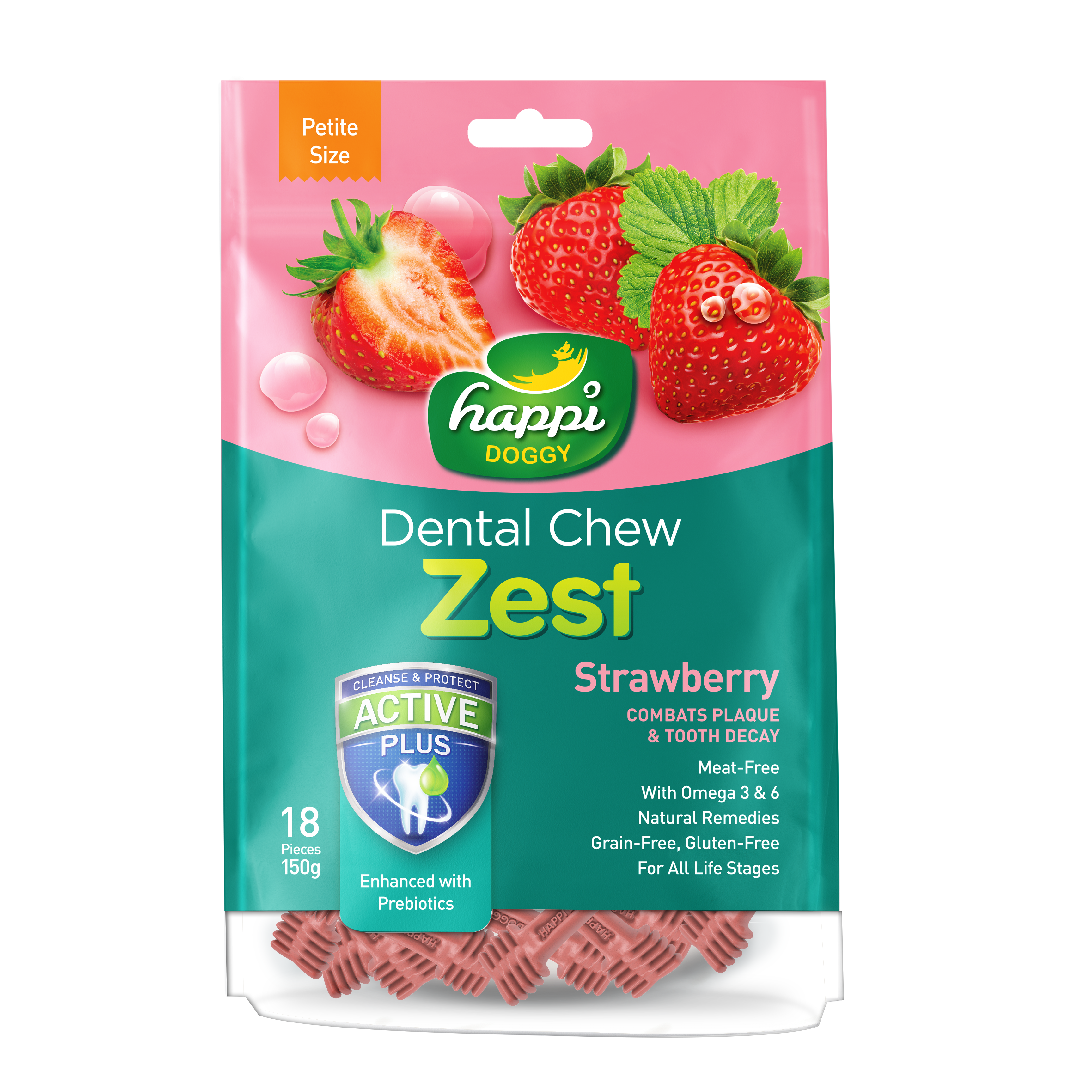 HAPPI DOGGY DENTAL CHEW ZEST  