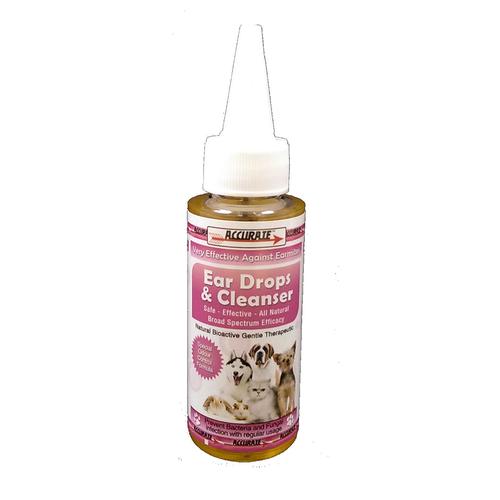 ACCURATE Ear Drops n Cleanser for Dogs, Cats n Small Animals 70ml