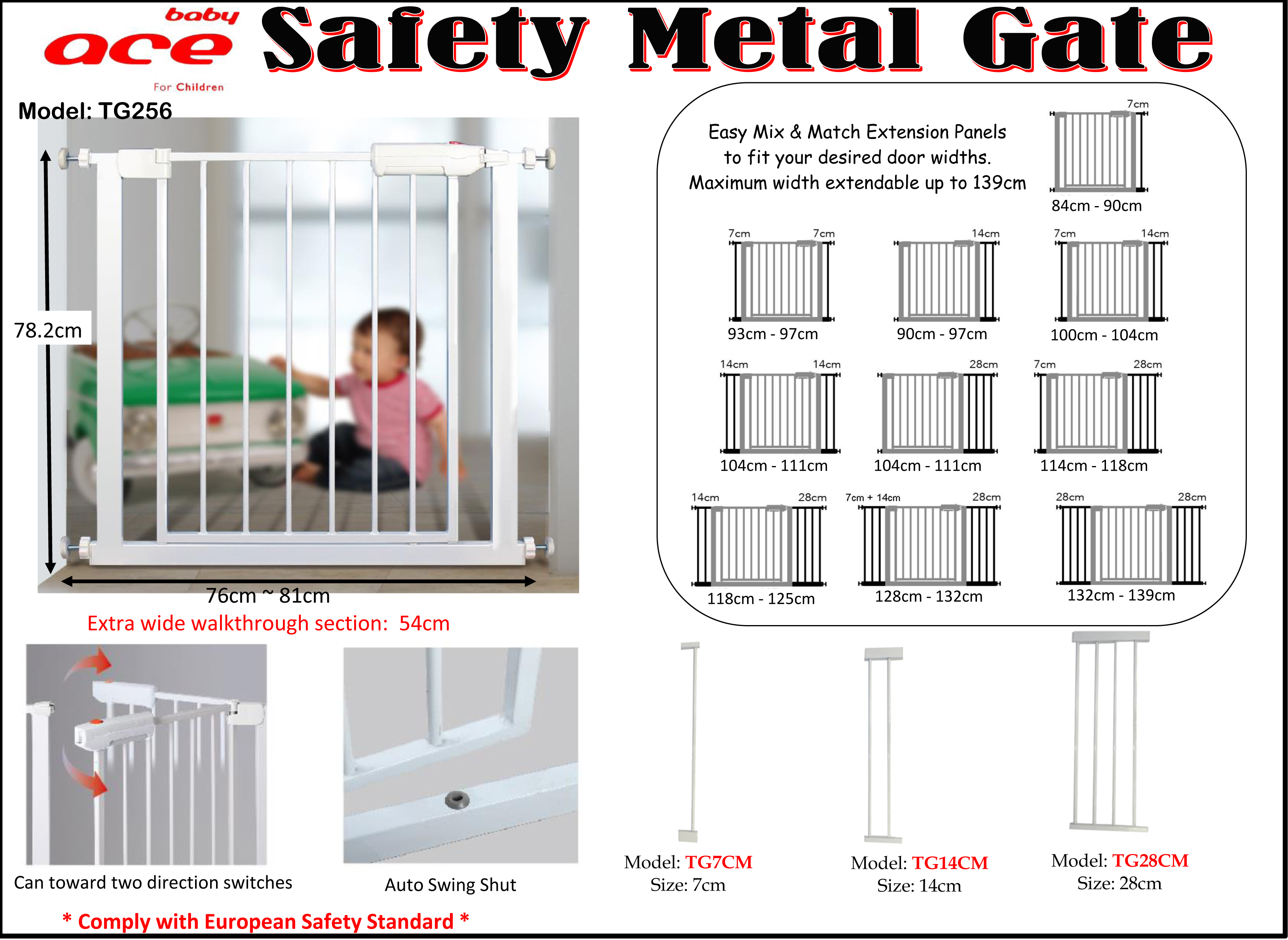 Baby ACE Gate – Safety Metal Gate – TG256