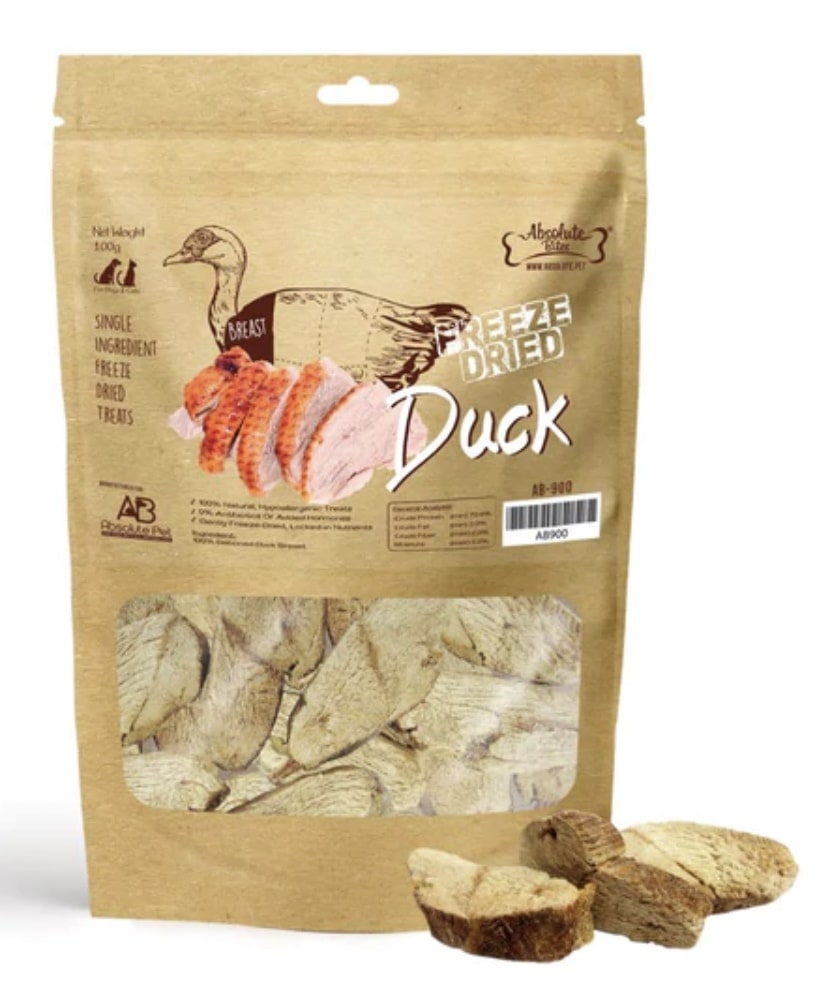 Absolute Bites Duck Freeze Dried Treats For Cats & Dogs 70g