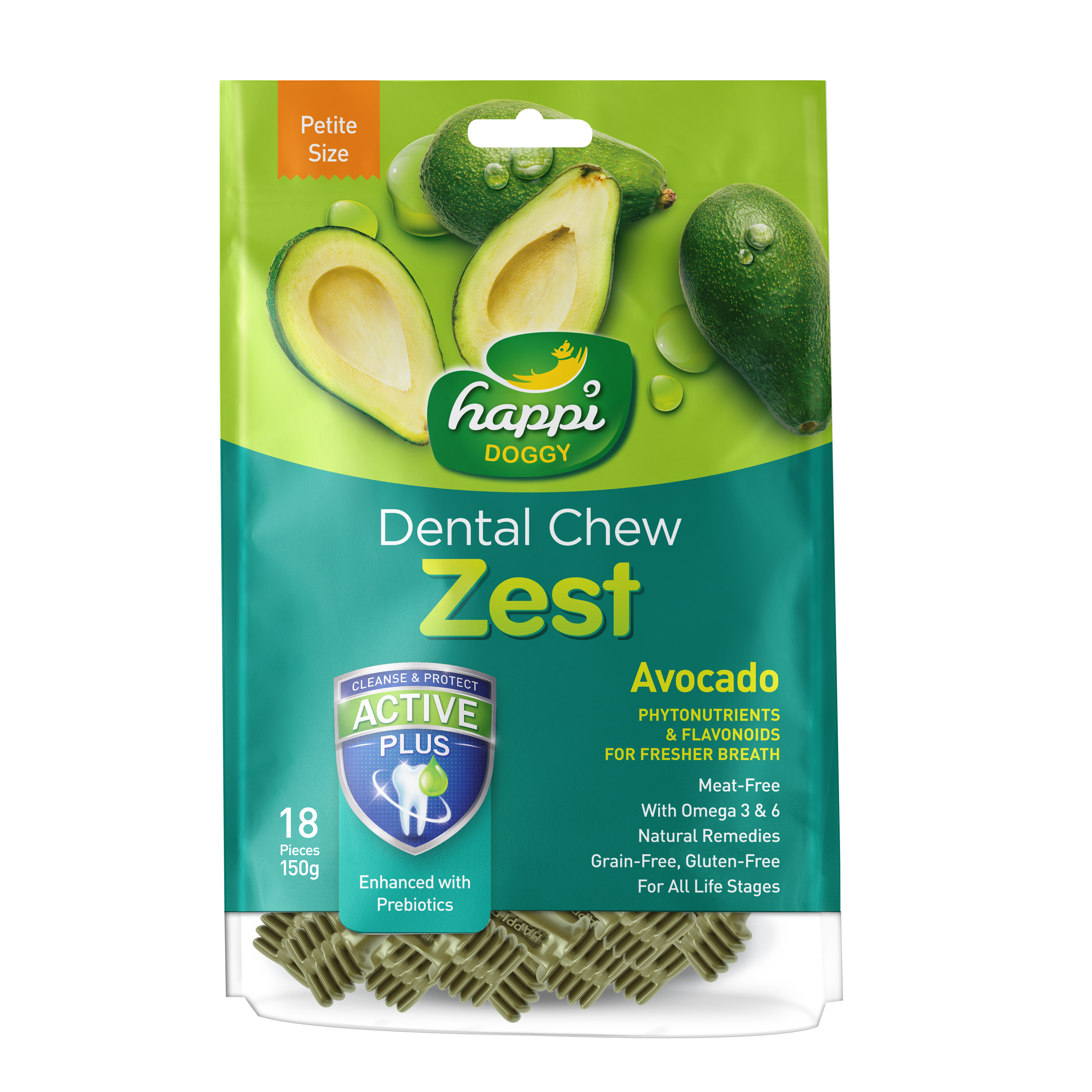 HAPPI DOGGY DENTAL CHEW ZEST  