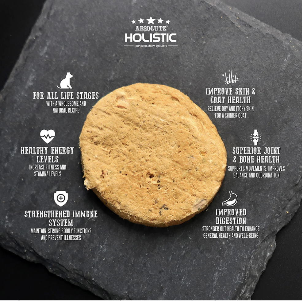 Absolute Holistic Dog Freeze Dried Raw Patties Venison 14oz