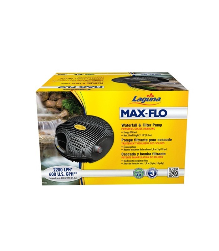 LAGUNA MAX-FLO 600 WATERFALL & FILTER PUMP PT8232 2,200L