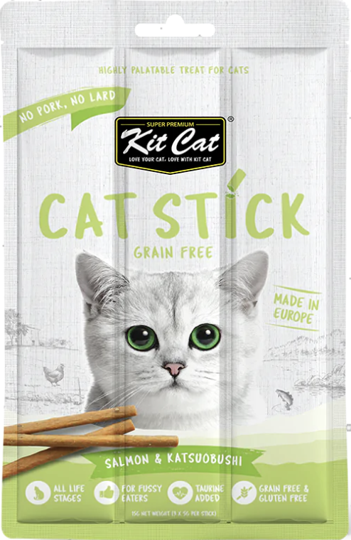 KitCat Cat Stick Grain-Free Salmon & Katsuobushi 15g