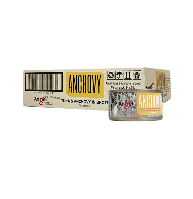 Angel Tuna & Anchovy In Broth *Grain-Free* Canned  70g / cartons