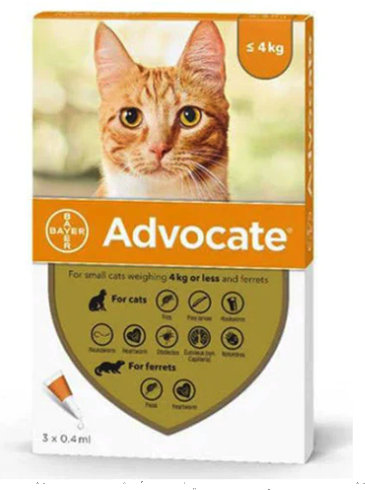 ELANCO ADVOCATE Cat 4kg n Below