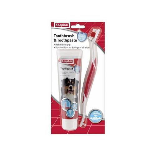 Beaphar Toothbrush and Toothpaste Kit for Dogs N Cats