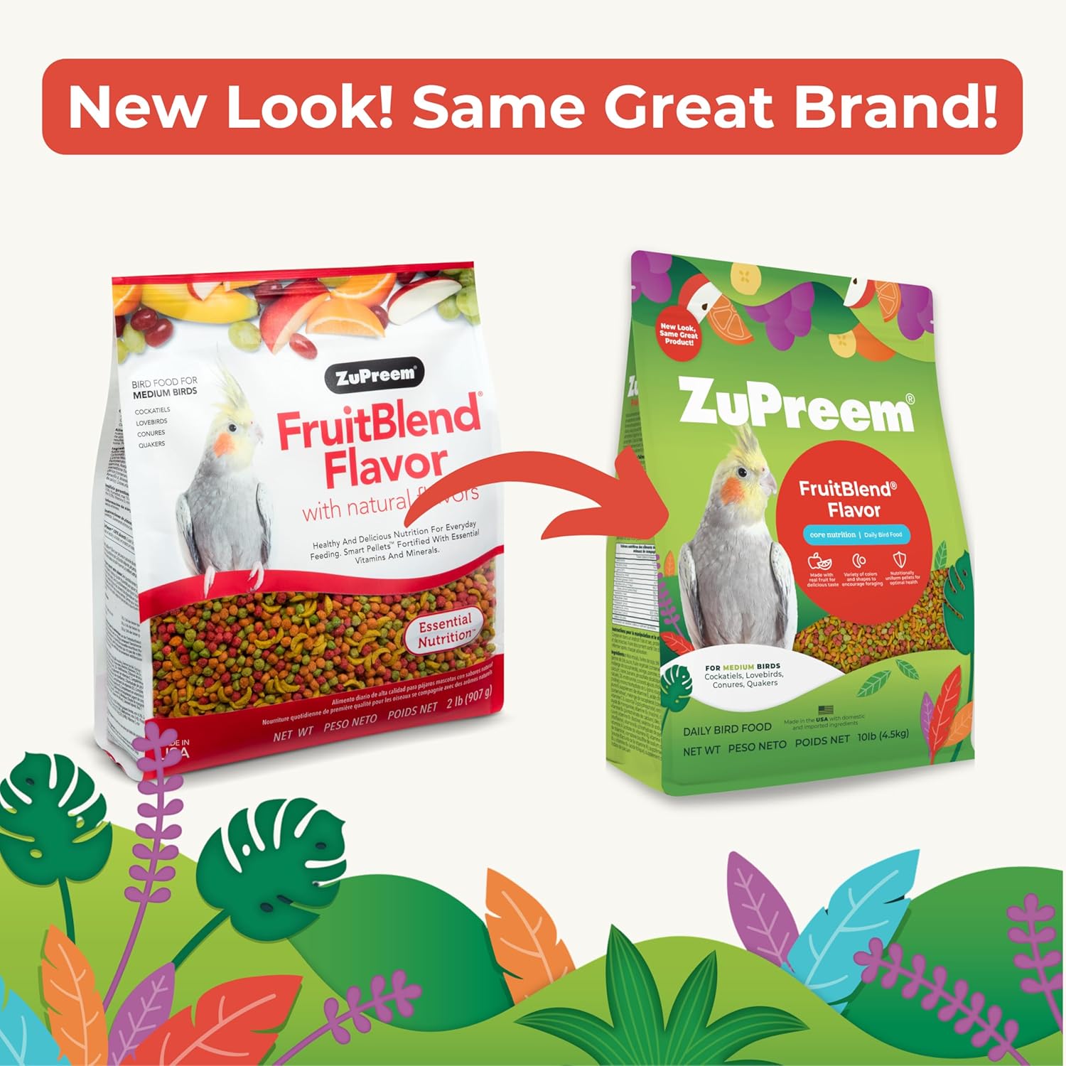 ZuPreem FruitBlend® Flavor with Natural Flavors Medium Birds 907g Medium Birds 2LBS