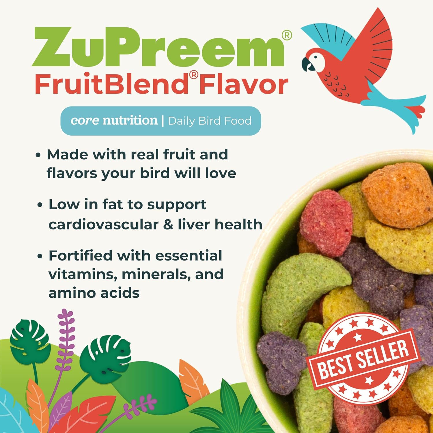 Zupreem FruitBlend® Flarvor for Large Birds 3.5lb 1.6KG 3.5LBS