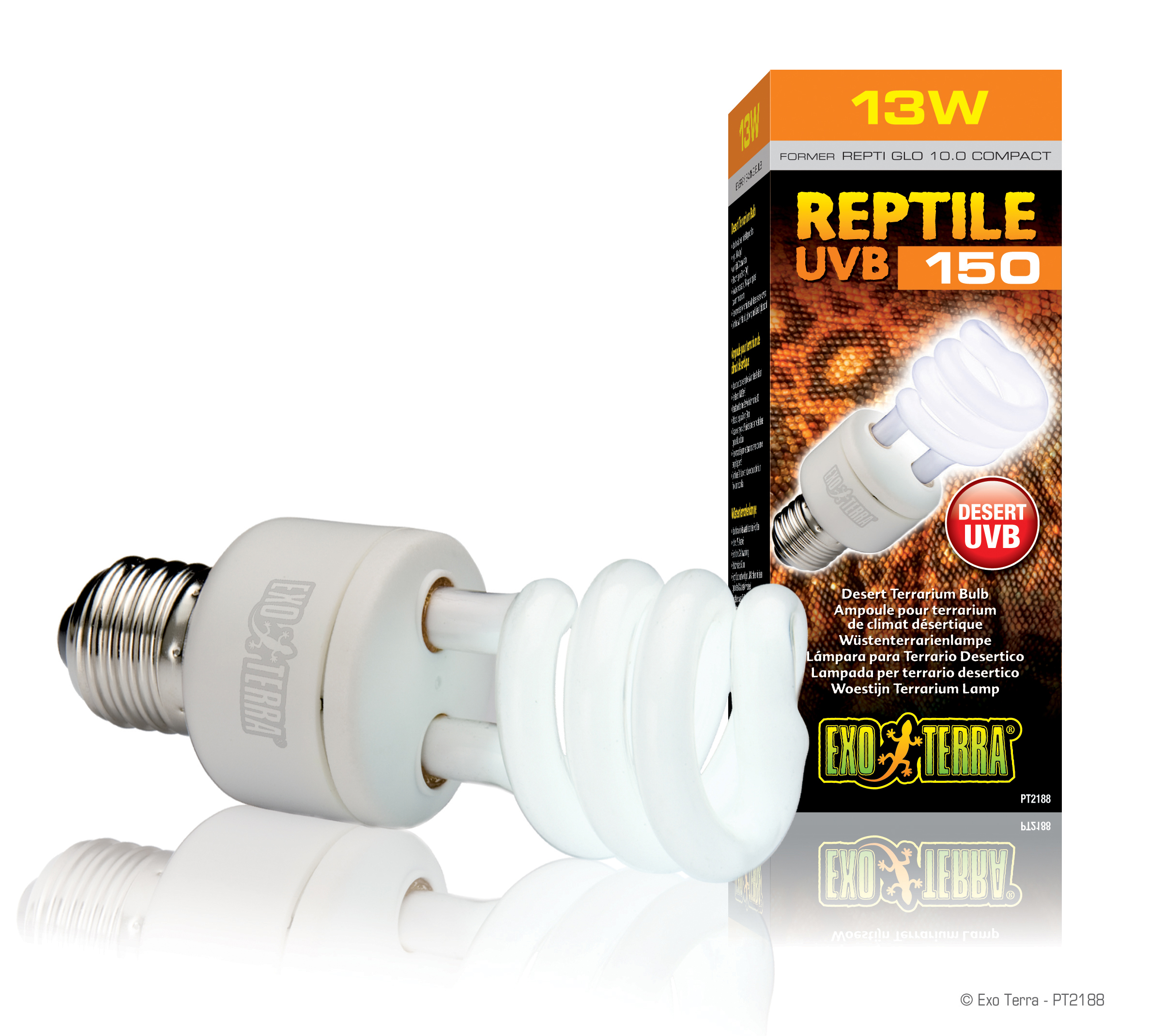 EXO TERRA Reptile UVB 150 13W (PT2188) Desert Terrarium Bulb 
