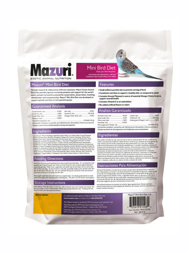 Mazuri Mini Bird Diet 1KG