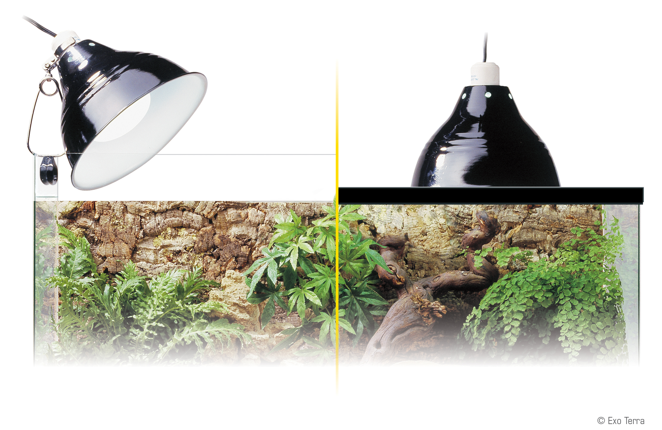 Exo Terra Glow Light Small PT2052 / PORCELAIN CLAMP LAMP + GLOW REFLECTOR 