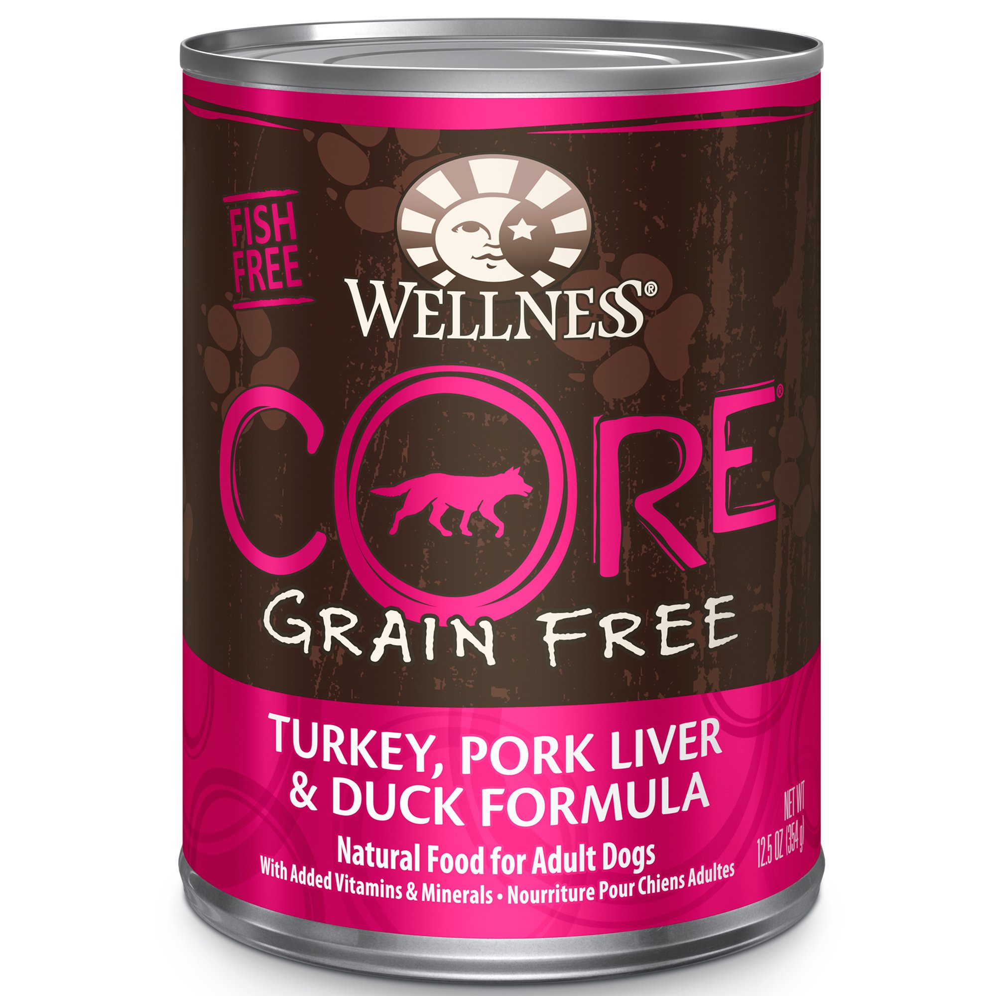 Wellness CORE Grain-Free Turkey, Pork Liver & Duck Canned Dog Food 354g