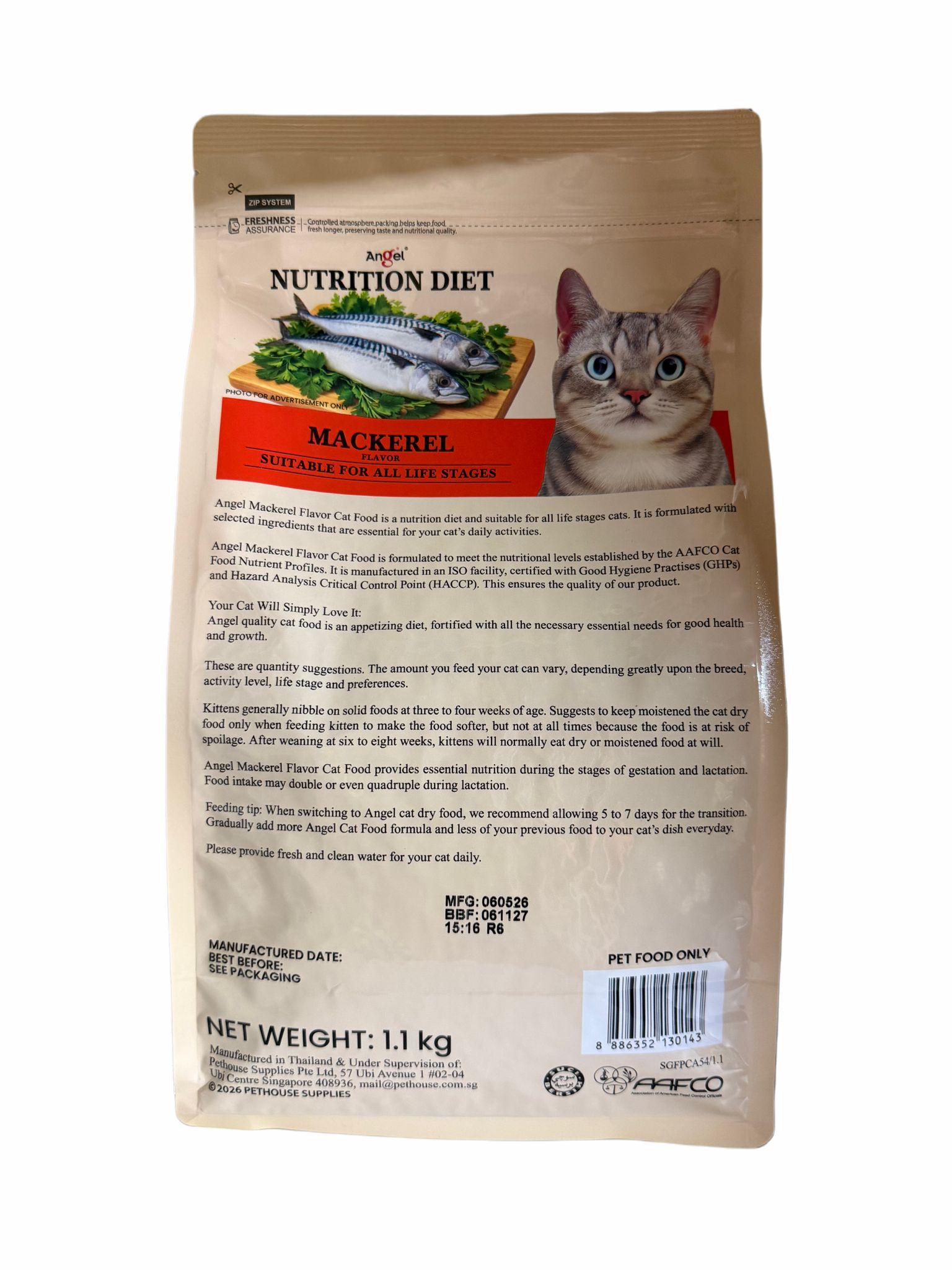Angel Nutrition Diet Mackerel 1.1kg