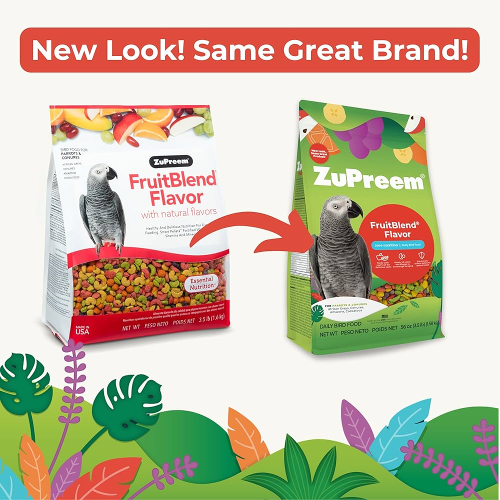ZuPreem FruitBlend® Flavor with Natural Flavors Parrots & Conures 1.6kg or Medium - Large Birds 3.5lb