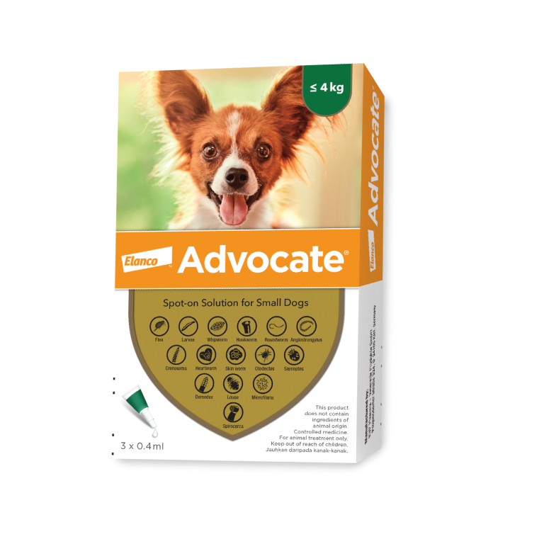 ELANCO ADVOCATE Dog 4kg n Below