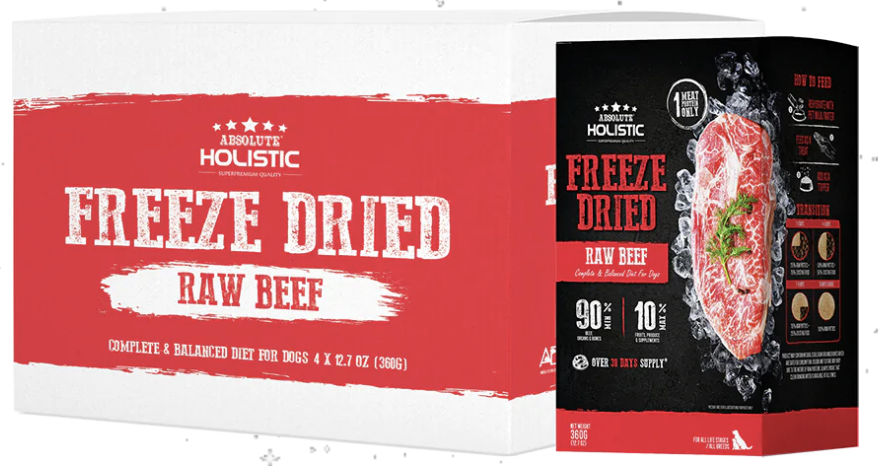 Absolute Holistic Dog Freeze Dried Raw Patties Beef 12.7oz