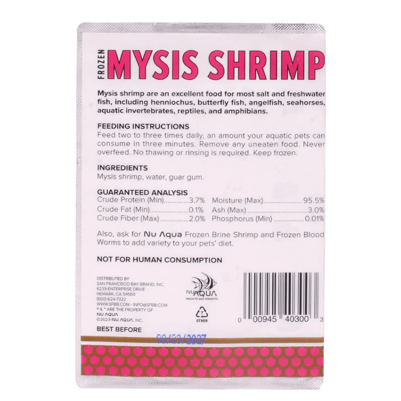 NU AQUA - MYSIS SHRIMP (FROZEN) cube 100g