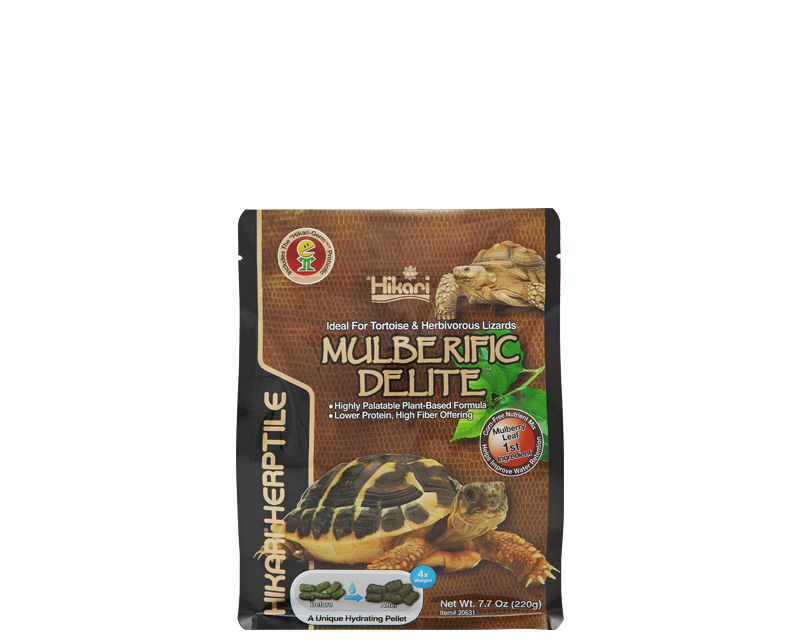 Hikari Mulberific Delite Tortoise Food 220 grams - Ideal For Tortoise Herbivorous Lizards HK2063 
