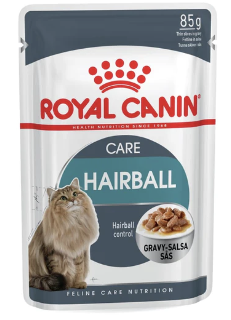 Royal Canin Feline Health Nutrition Hairball Adult Pouch Cat Food 85g x 12
