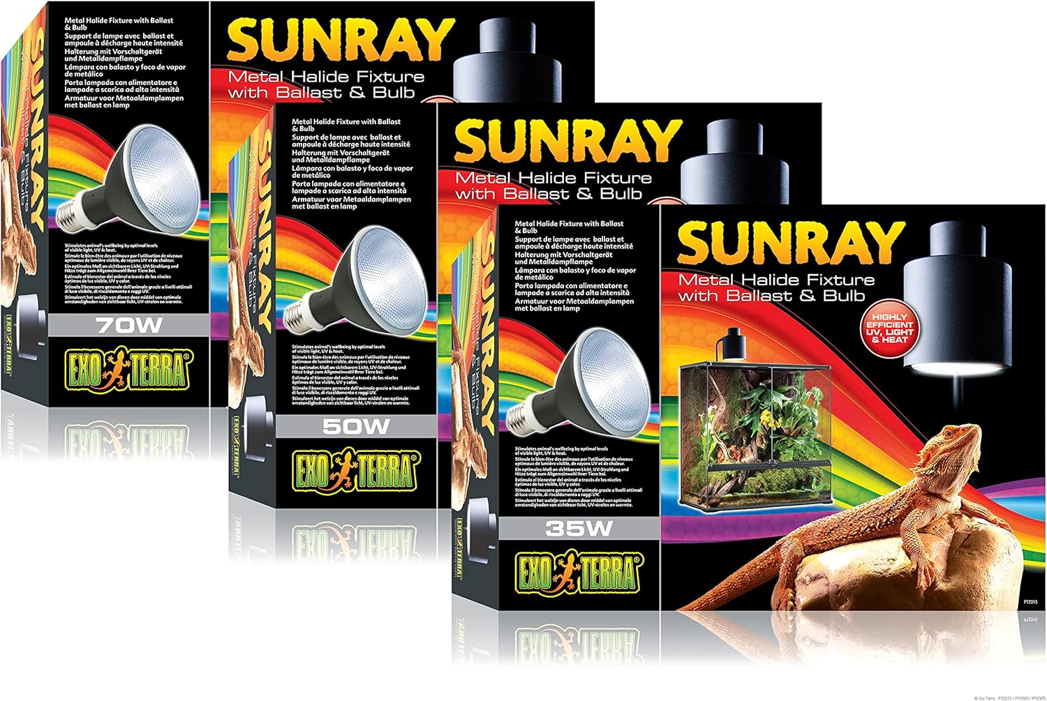 EXO TERRA PT2320 SUNRAY MH Fixture with Ballast & Blub 50WATT