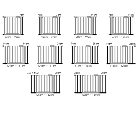 Baby ACE Gate – Safety Metal Gate Extension Panels 7cm