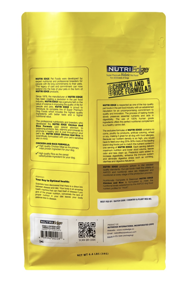 Nutriedge Super Premium Holistic Premium Dog Food 3KG