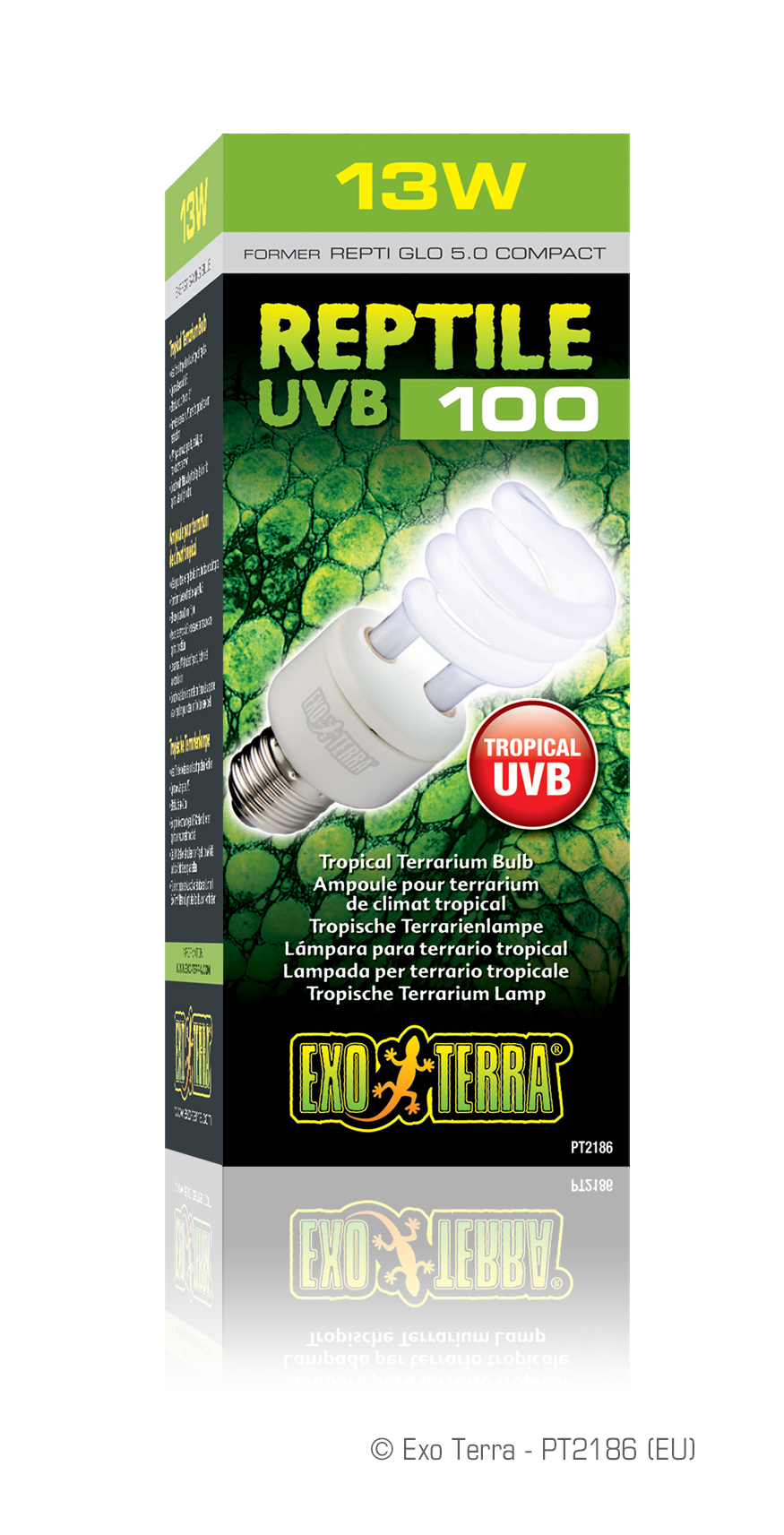 EXO TERRA REPTILE UVB100 PT2186 - 13W / TROPICAL TERRARIUM BULB