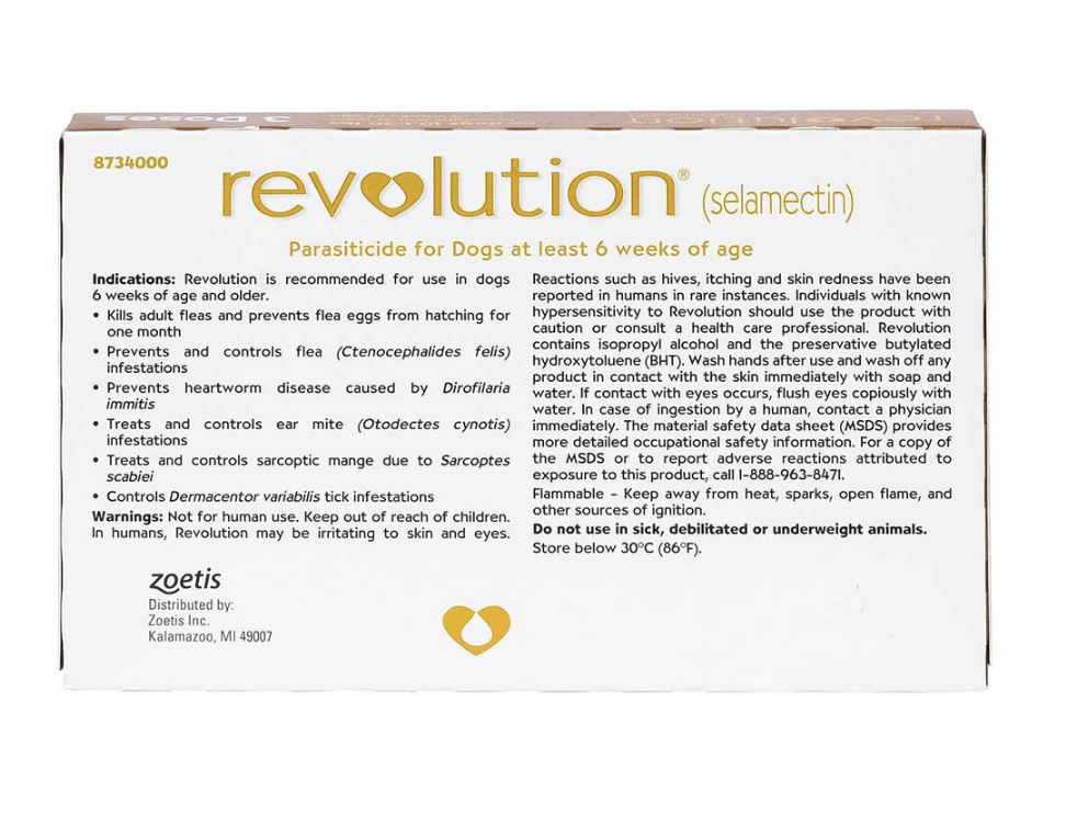 Revolution Brown For Small Dogs Weighing 5.1-10kg (11.1-20lbs) 3 Pippets