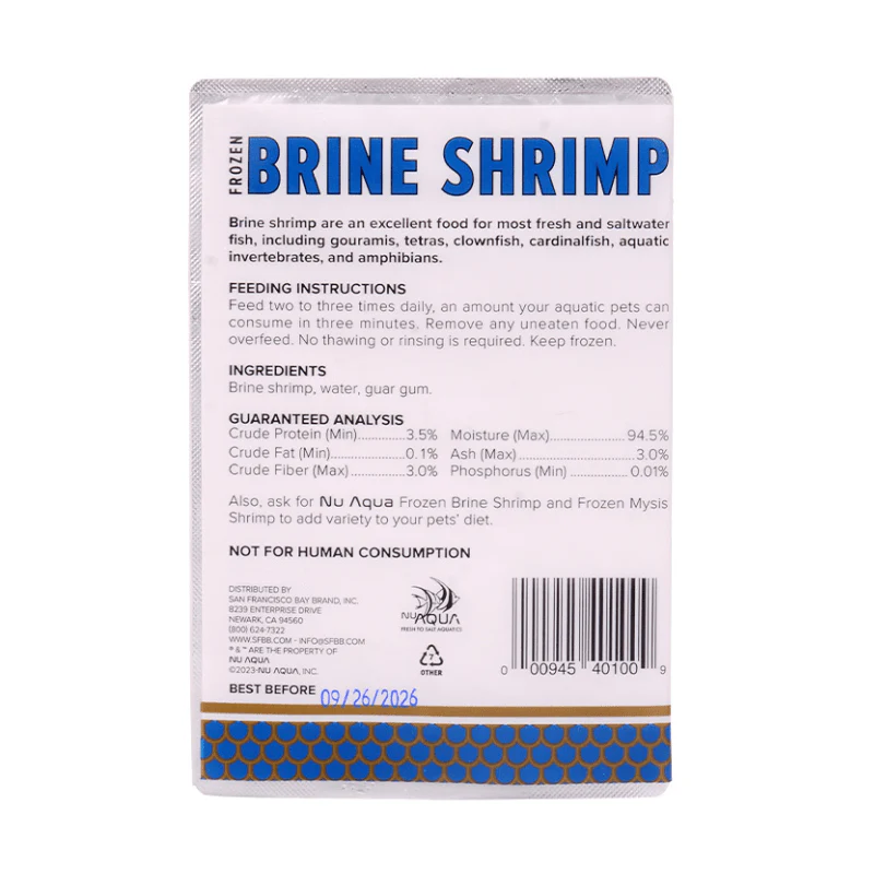 NU AQUA - BRINE SHRIMP (FROZEN) cube 100g
