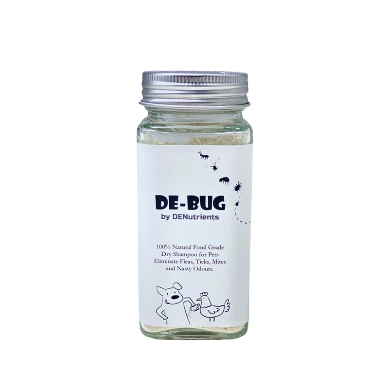 Denutrients De-Bug 100% Natural Food Grade Pet Dry Shampoo for Chickens & Dogs