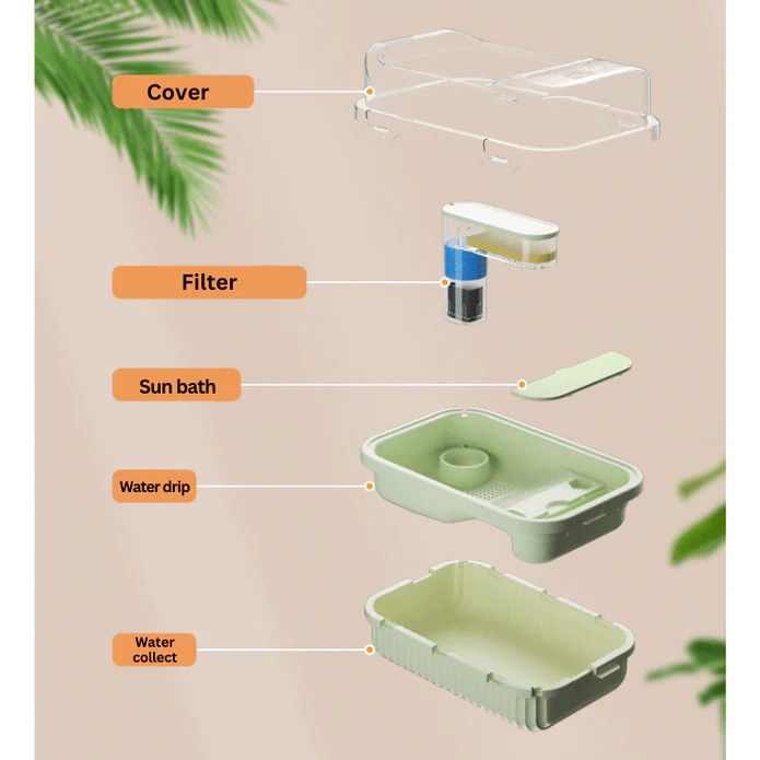  SUNSUN FG-U3F Turtle tank with filter 38.1x24.6x16.9cm