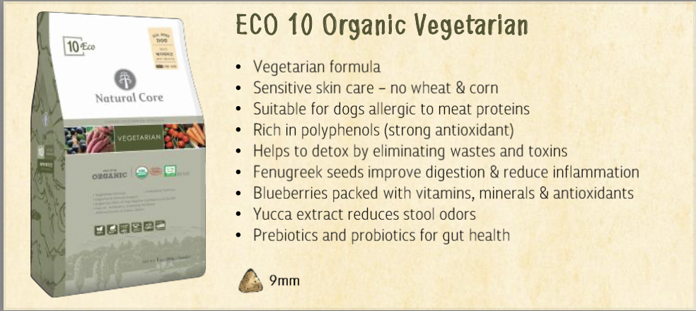 Natural Core Eco 10 Vegetarian Whole Grains Formula Dry Dog Food